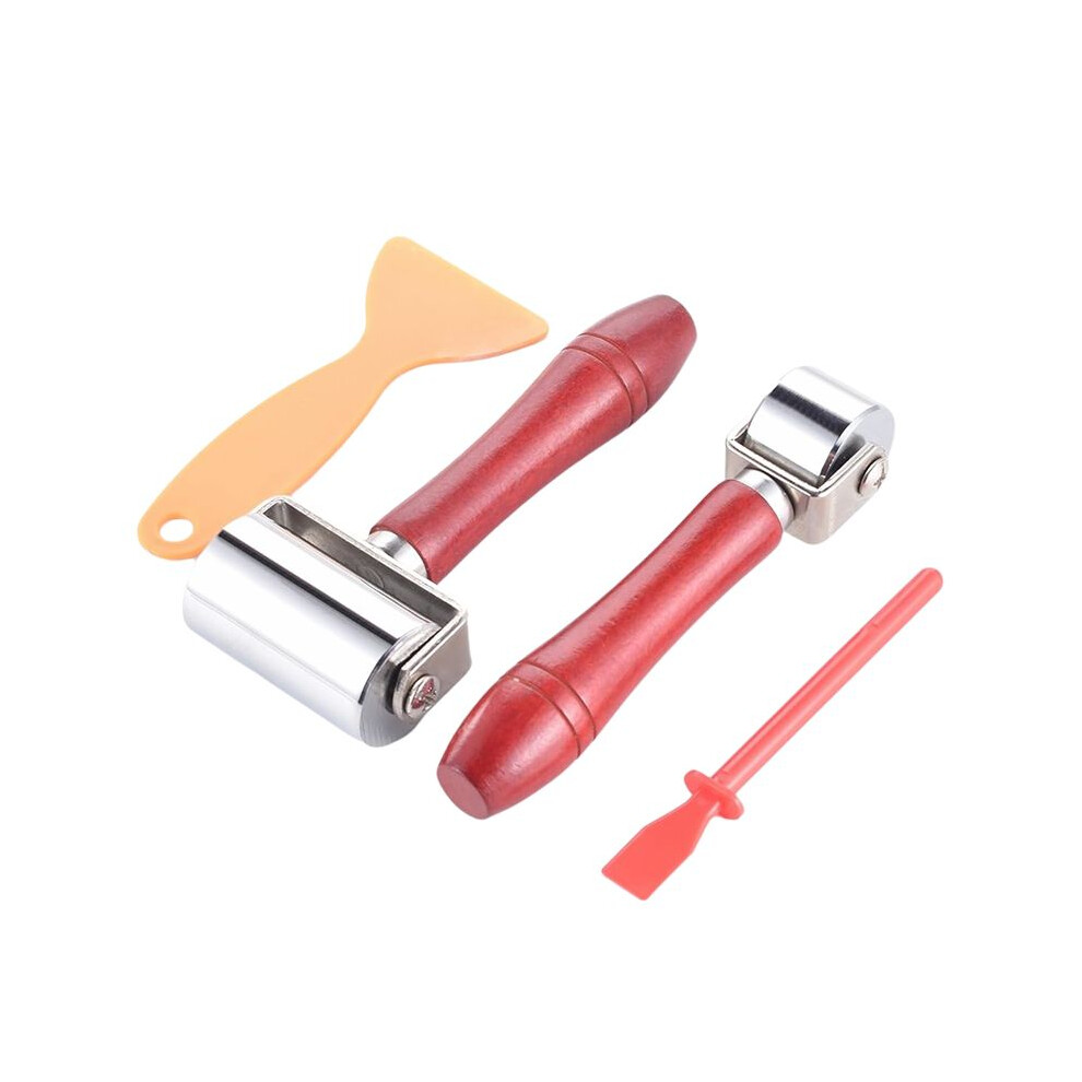 Leather Press Roller Leather Glue Laminating Roller With Scraper (2.36 Inch +1 Inch) 6032382712848