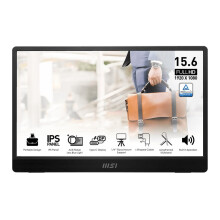 MSI Pro Mp161De E2 Computer Monitor 39.6 Cm (15.6") 1920 X 1080 Pixels Full Hd Led Black