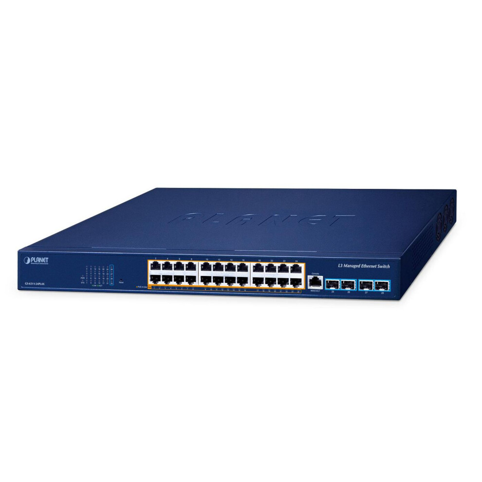 Planet L3 24-Port 10/100/1000T 802.3At Poe + 4-Port 10G Sfp+ Managed Ethernet Switch 4711605288804