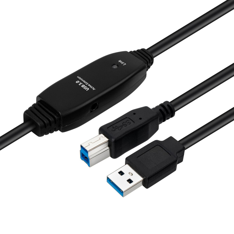 Microconnect Active Usb 3.2 Gen 1 A-B 10M M-M Black 5715063413623