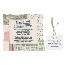 Pocket Prayer Quilt Individually Prayer Quilt Hand-Sewn Colorful Quilt Cozy Unique Symbolist Poetry Quilt for Family