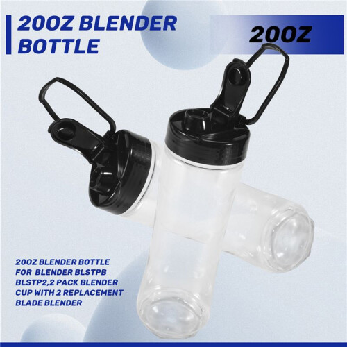 20OZ  for  My Blend Blender BLSTPB BLSTP2,2 Pack Blender Cup with 2 Replacement Blade Blender 1