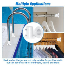 Conjunto de 4 Peças de Flange de Ancoragem de 1,5 Polegadas em Aço Inoxidável para Suportes de de Piscina e Acessórios para Piscinas acima Do
