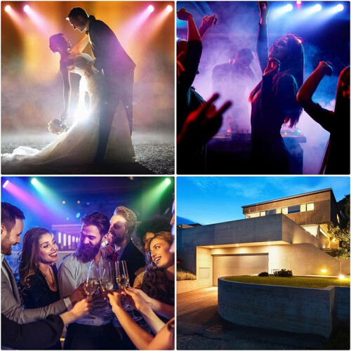 Strobe Light Christmas, Strobe Lights Remote Control RGB 10W Wireless LED Strobe Light for Stage Dance Wedding 1