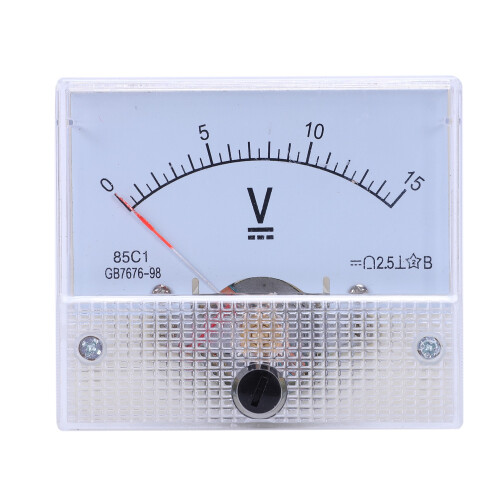 85C1 Fine Tuning Dial Analog Volt Panel Meter Gauge  0-15V
