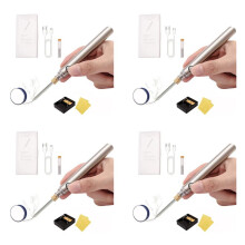 4X 5 V 15 W USB-Akku-Lötkolben-Kit 1100 MAh, Kabellos, Wiederaufladbar, Batteriebetrieben, Aufladbares Schweißreparaturwerkzeug