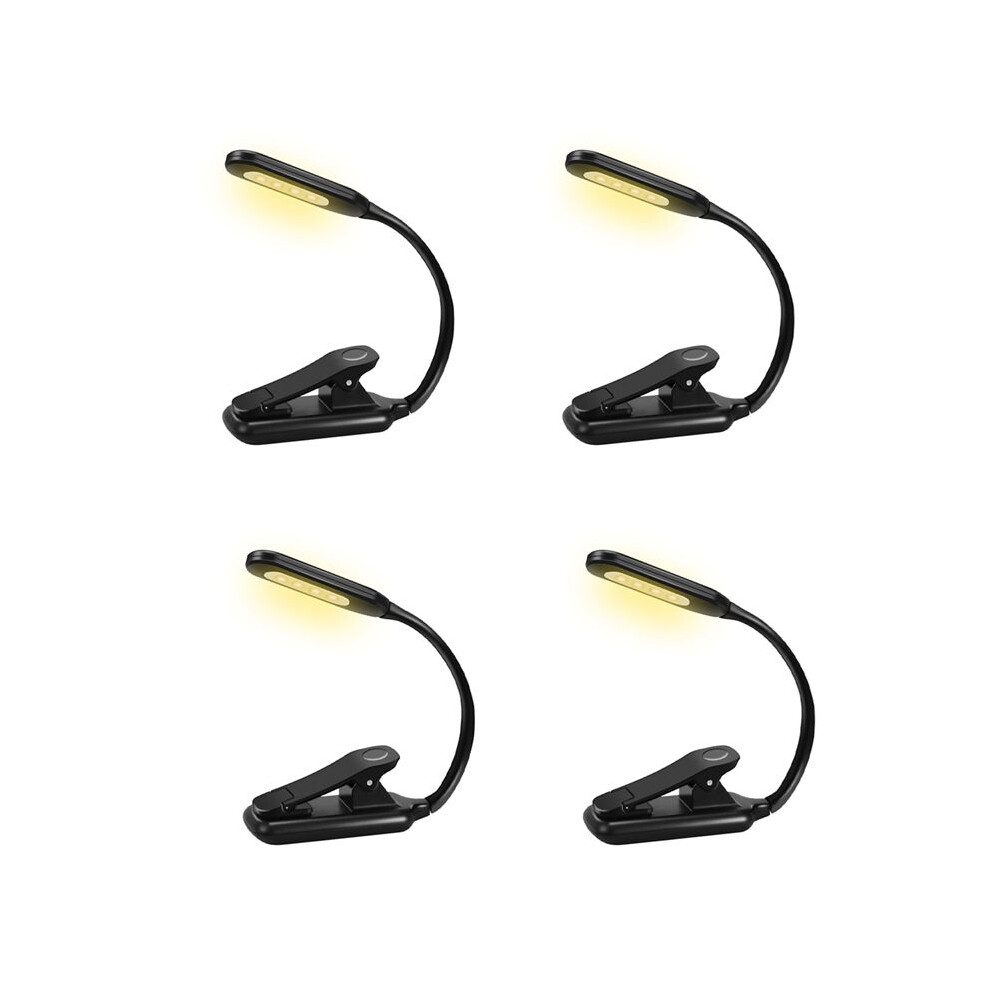 4X Book Rechargeable Reading 9 Led Book For Reading In Bed With 3 Brightness Light 4711710561335