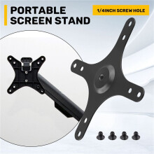3X Placa de Soporte de Montaje para Monitor Portátil con Orificio para Tornillos VESA de 1/4 de Pulgada de 100 X 100 mm, 75 X 75 mm, Juego de