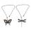 2 Pack Bronze Ceiling Fan Pull Chain Set,Lighting & Fan Pull Chain Pendant Chain Extender,Dragonfly and Butterfly 4