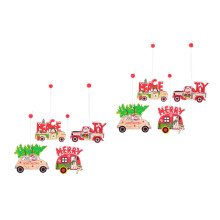 8Stk Christbaumschmuck Holz Weihnachts Anhänger