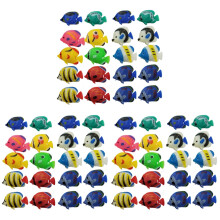75Stk Aquarium Plastik Fische Künstliche Ornamente