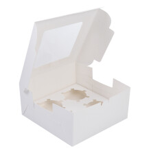 12Stk Weiße Cake Box Für Kuchen Und Süßigkeiten Mit Schutzfenster