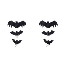 6Stk Halloween Fledermaus Kunststoff Hängend