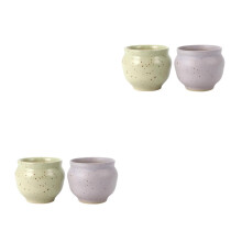 4Stk Langlebige Keramik Mini Bonsai Töpfe Bunt Für Innenraum