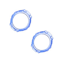 2Stk Tpu Smart Watch Cover Blau Weiche Hülle Vollschutz