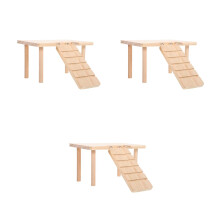 3Stk Holzplattform Mit Rampe Für Hamster Mehrzweck Aktivitätsbereich