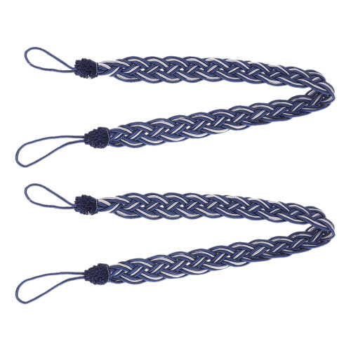 10Stk Blaue Vorhangseile Halter Gedreht Robust Für