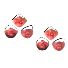 6Stk Schaurige Latex Halbmaske Mehrfarbig Für Halloween & Kostümparty