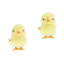 2Stk Wind-Up Kuscheltier Gelb Springt Party Geschenk