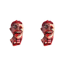 2Stk Horror Latex Kopf Mehrfarbig Halloween Für Spukhaus