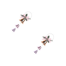 2Stk Weihnachtsglocken Aus in Pink, Hängende Für Zuhause