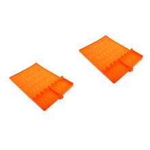 2Stk Silikon Bbq Grillmatte Orange Rutschfest Für Outdoor Und