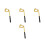 4Stk Goldener Kupfer Flaschenöffner Golf Thema Bartender Tool 1