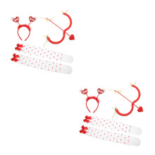 6Stk Cupido Kostüm Set Damen Party Herz Haarschmuck Zubehör
