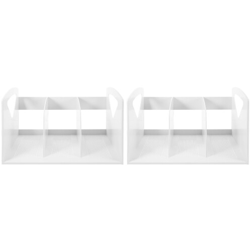 2Stk Weißer Desktop Organizer Regal Stabile Ablage Für Büro Dokumente