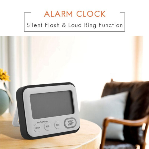 5X Digital Kitchen Countdown Timer: Teachers Classroom Counter Large LCD Loud Magnetic Clip Kids Simple Clock 2