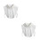 2Stk Weiße Baumwoll Fake Damen Abnehmbar Für Blusen Pullover 2