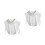 2Stk Weiße Baumwoll Fake Damen Abnehmbar Für Blusen Pullover 3