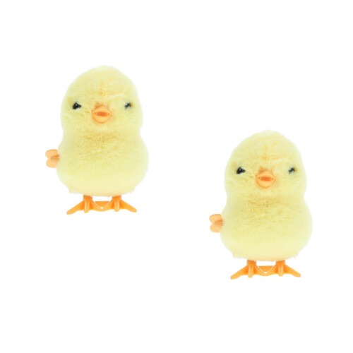 2Stk Wind-Up Kuscheltier Gelb Springt Party Geschenk 2