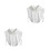2Stk Weiße Baumwoll Fake Damen Abnehmbar Für Blusen Pullover 5