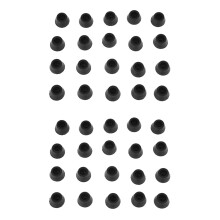 40PCS Black Chair Couch Table Rubber Furniture Leg End Caps 16mm Dia