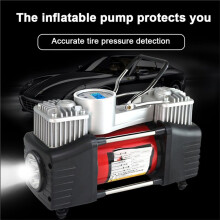 12V Car Air Pump Multifunctional Portable Dual-Cylinder Digital Display Electric Vehicle Tire Car Tire Inflator