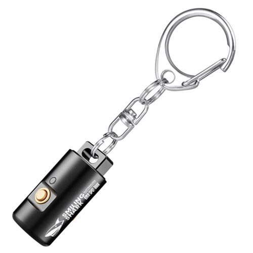 SMILING  6g  Flashlight Keychain 6-Mode Strobe Sos USB Magnetic Charging Ultra-Thin Flashlight Work Light 1