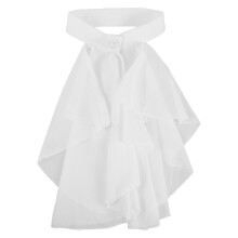Weißer Chiffon Mittelalterlicher Rüschenkragen Für Kostümdeko