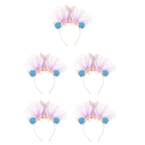 5Stk Party Headpiece Hai Haarband Bunt