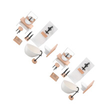 2Sets Mini Puppenhaus Badezimmer Möbelset Aus Holz&kunststoff Bunt