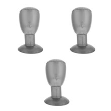 3Stk Inflatable Mannequin Kopf Für Perücken- Und Hat-Display Silber