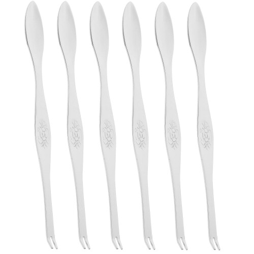 60Stk Schnecken- Und Meeresfrüchte Gabeln Silber-Set