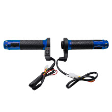 1Paar Lenker Griffe Blau Aluminium Heizung