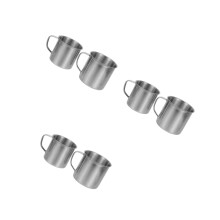 6Stk Vielseitige Messbecher Silber Mit Ergonomischem Griff