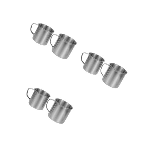 6Stk Vielseitige Messbecher Silber Mit Ergonomischem Griff