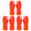 3Paare Robuste PVC Orange Ölresistent 1
