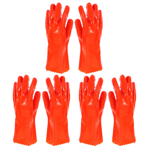 3Paare Robuste PVC Orange Ölresistent