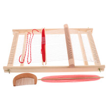 Holz-Webrahmen Für Kinder Loom Set Khaki Pädagogisches Spielzeug