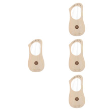 4Sets DIY Holz Harfe Set Für Kinder Anfänger 7 Beige Kit