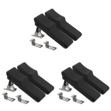 6Stk Langlebiger Toggle Fanghaken in Schwarz, Mit Politur